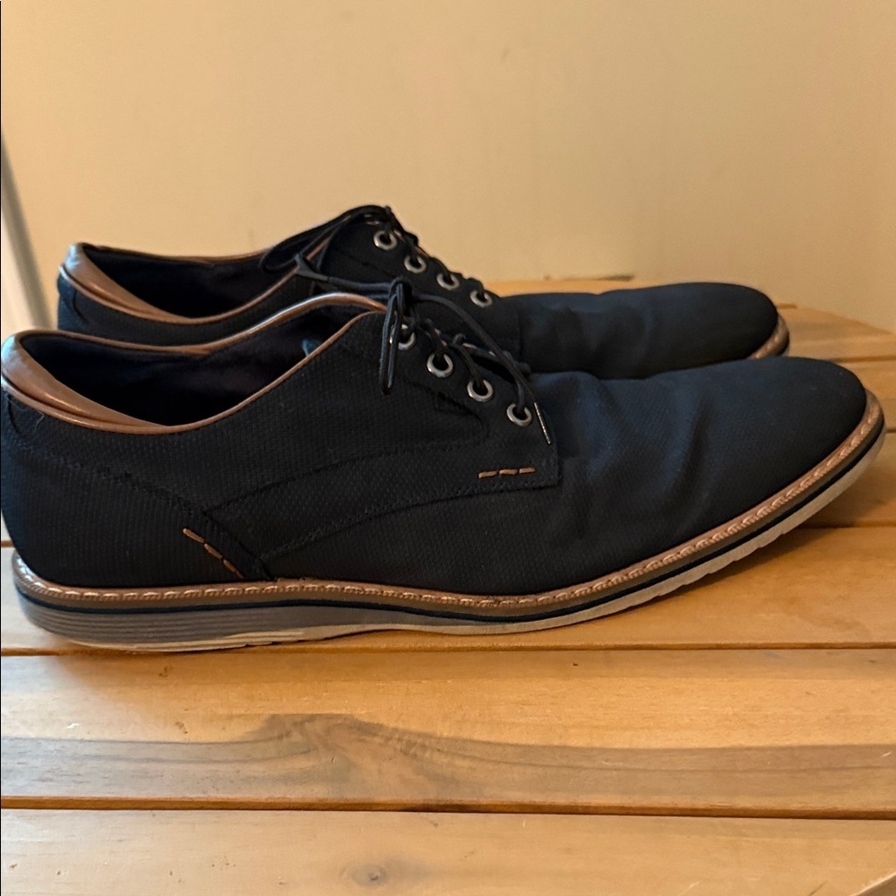 Source Unknown Men's Navy Lace-Up Loafers - Picture 5 of 11